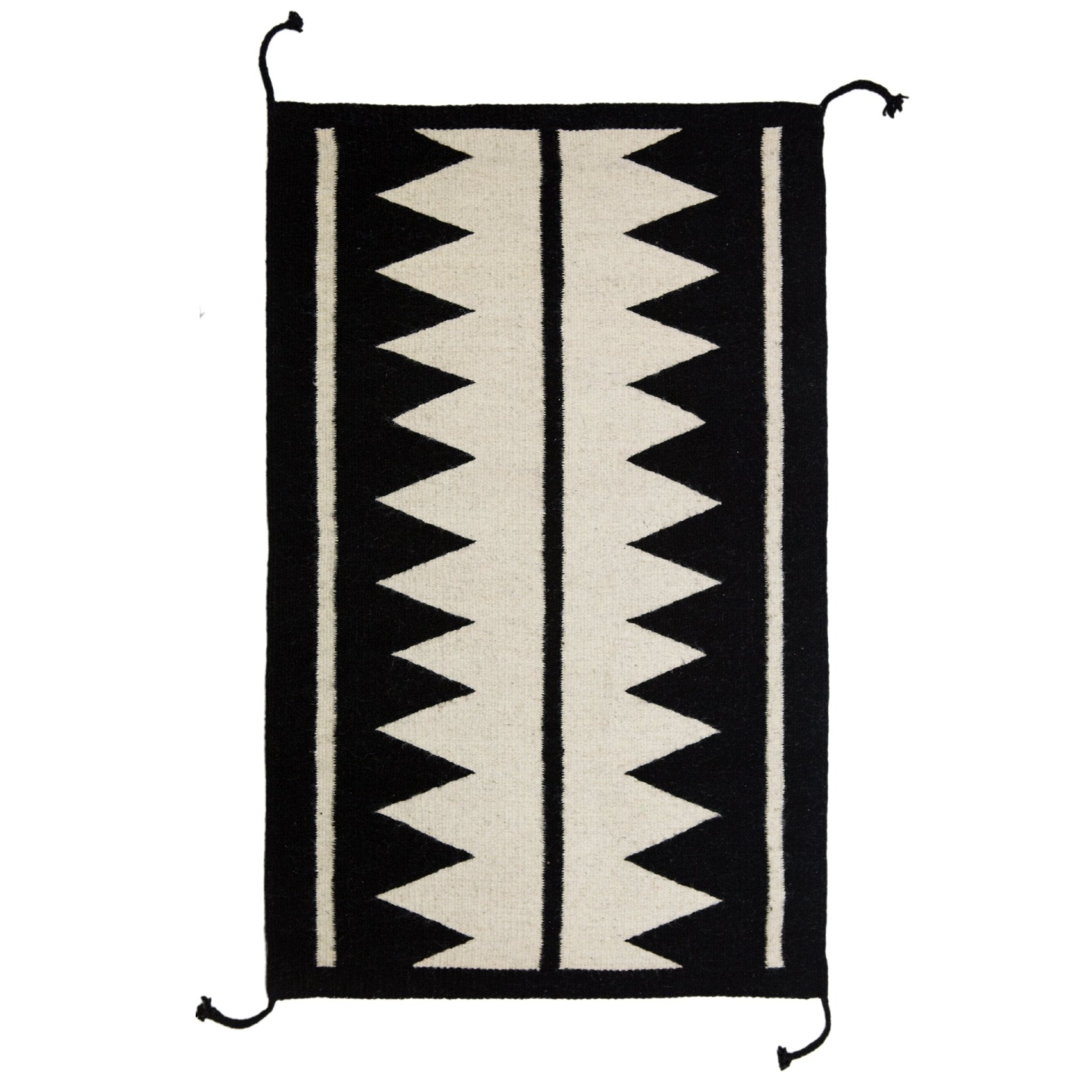 Archive New York Zapotec Black & Ivory Rug #5