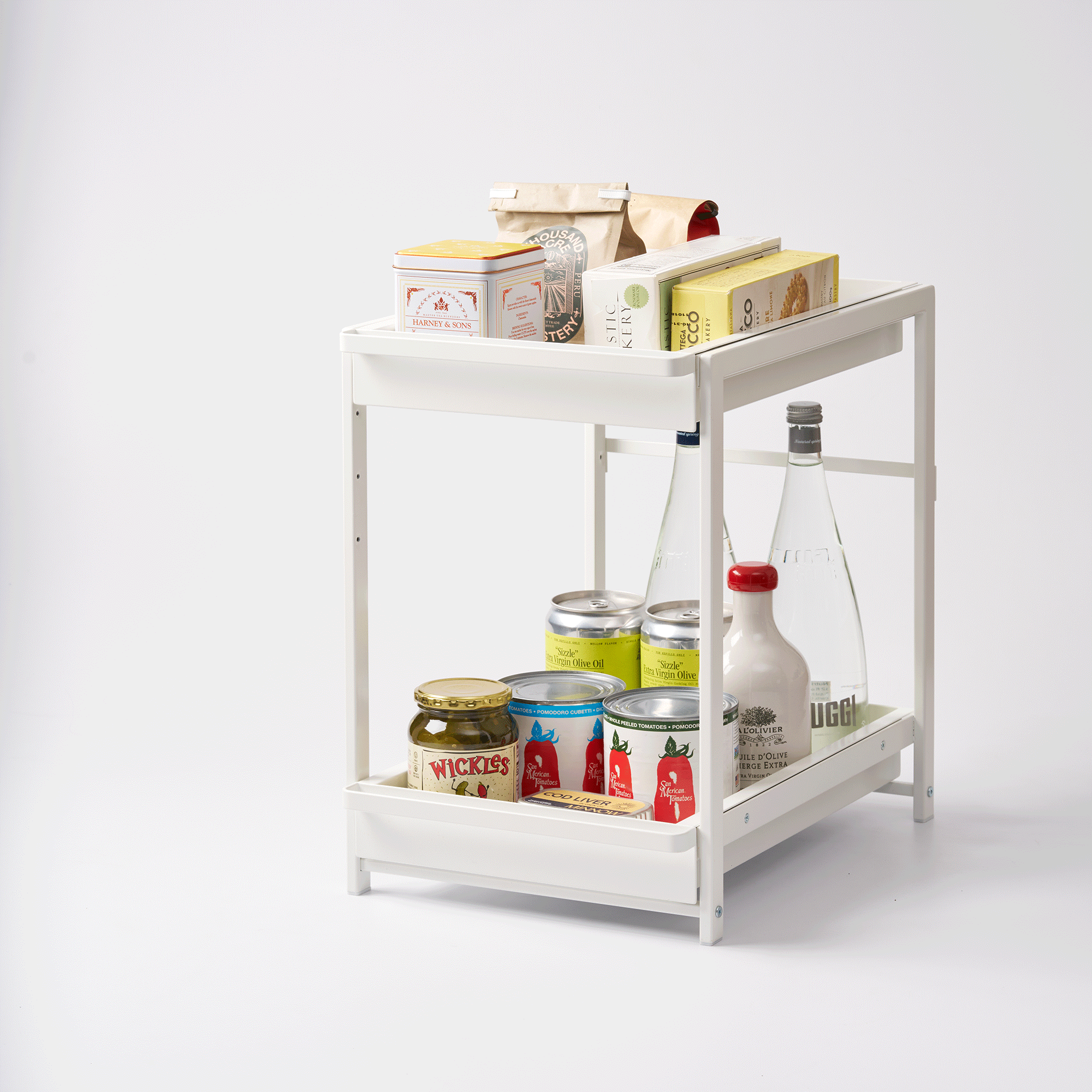 Yamazaki Home Two-Tier Pull-Out Shelf - Steel