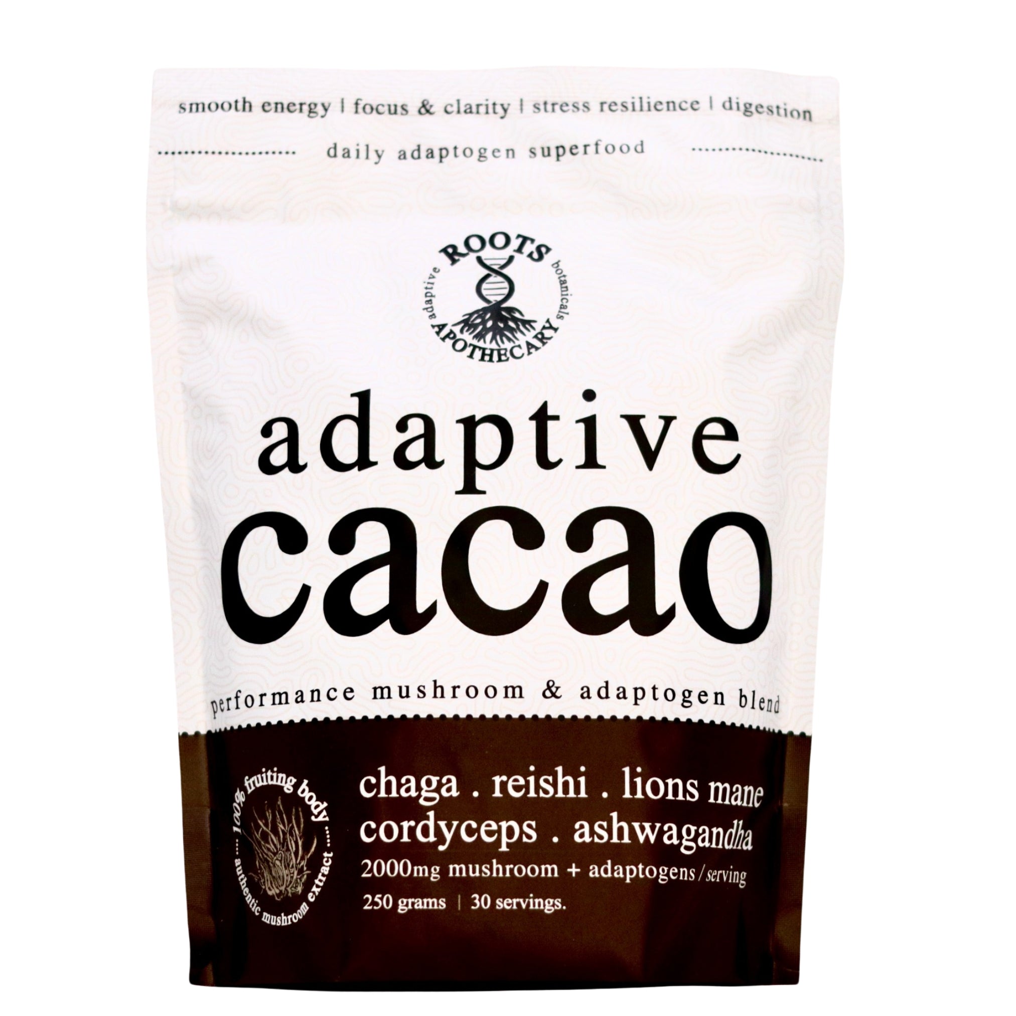 Roots Apothecary Adaptive Blend Stacks || Greens + Cacao + Gold