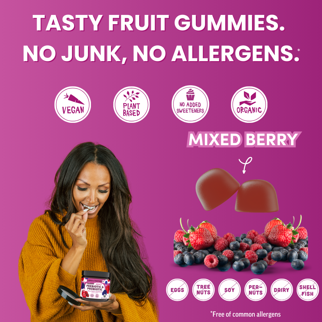 Llama Naturals Adults Organic Pre & Probiotic Gummies - Mixed Berry