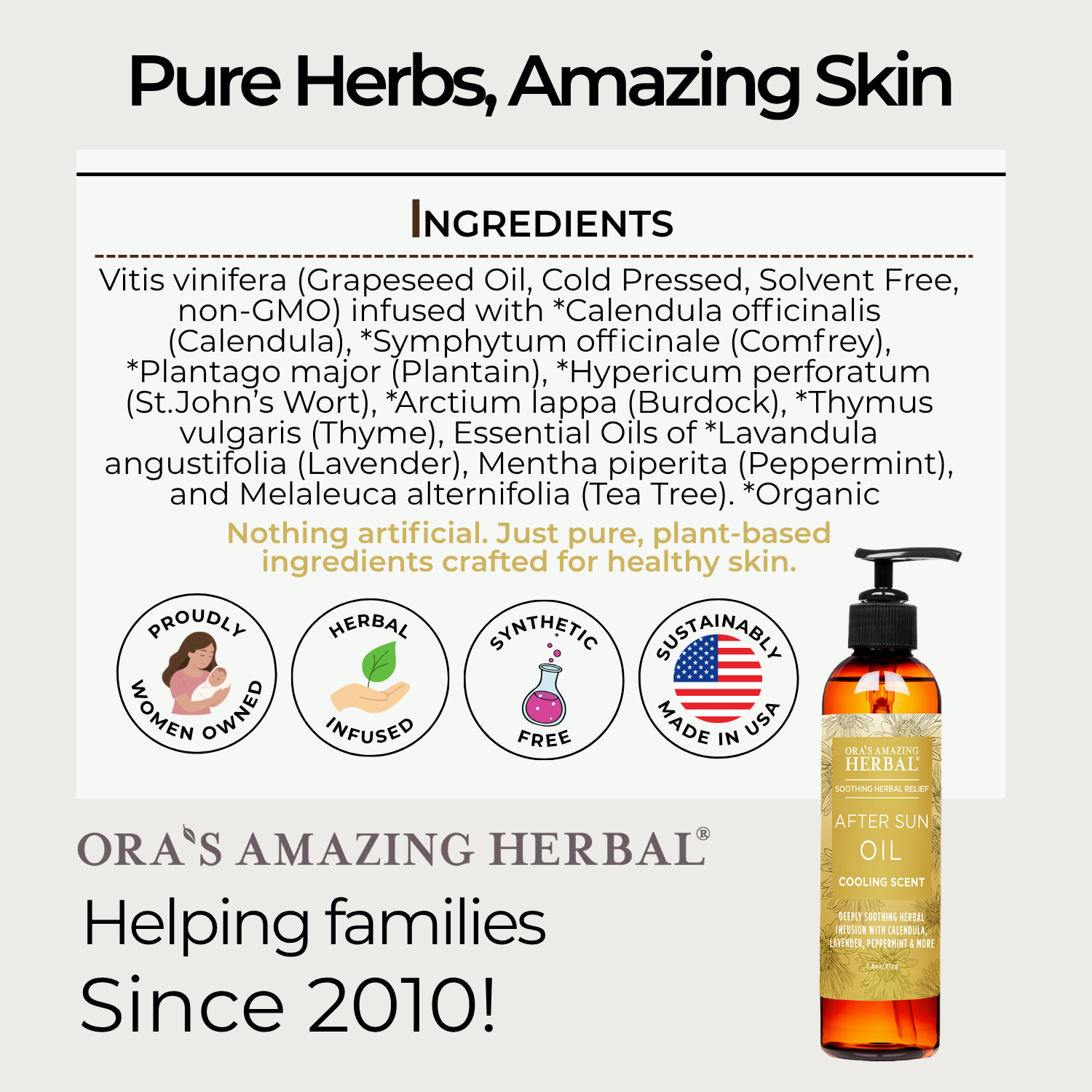 Ora's Amazing Herbal After Sun & Shave Oil
