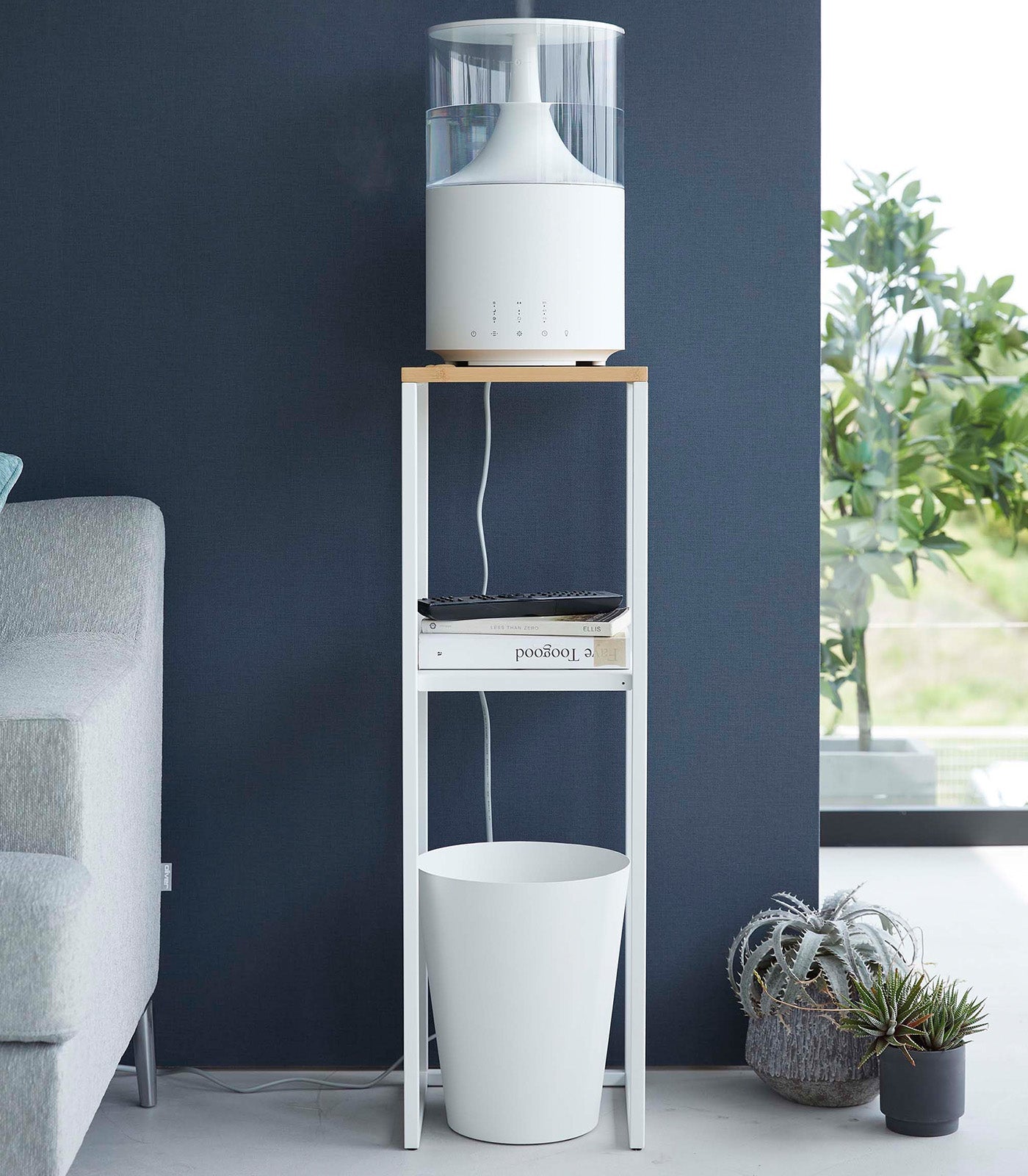 Yamazaki Home Two-Tier Display & Storage Shelf (31.5" H)  - Steel + Wood