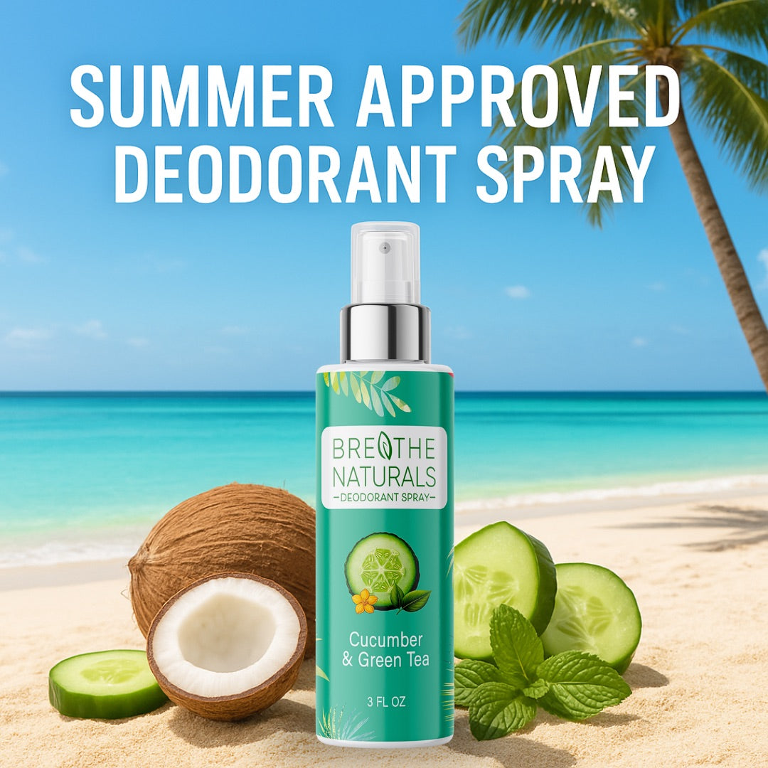 Breathe Naturals Deodorant Cucumber & Green Tea Spray Deodorant - 2 Pack