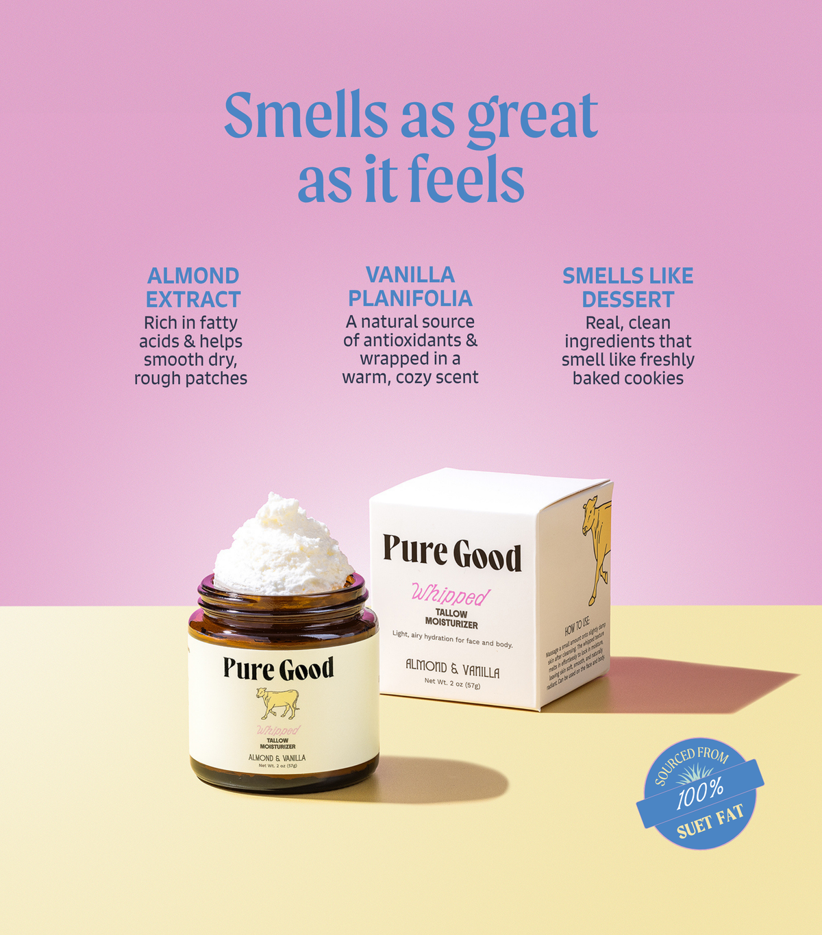 Pure Good Almond + Vanilla Whipped Tallow