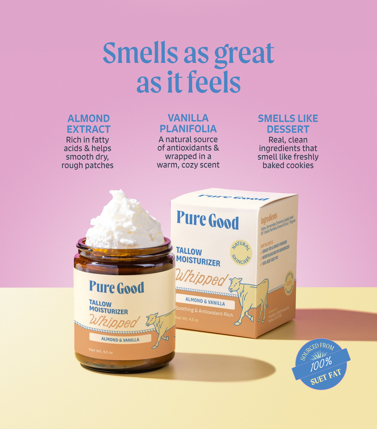 Pure Good Almond + Vanilla Whipped Tallow