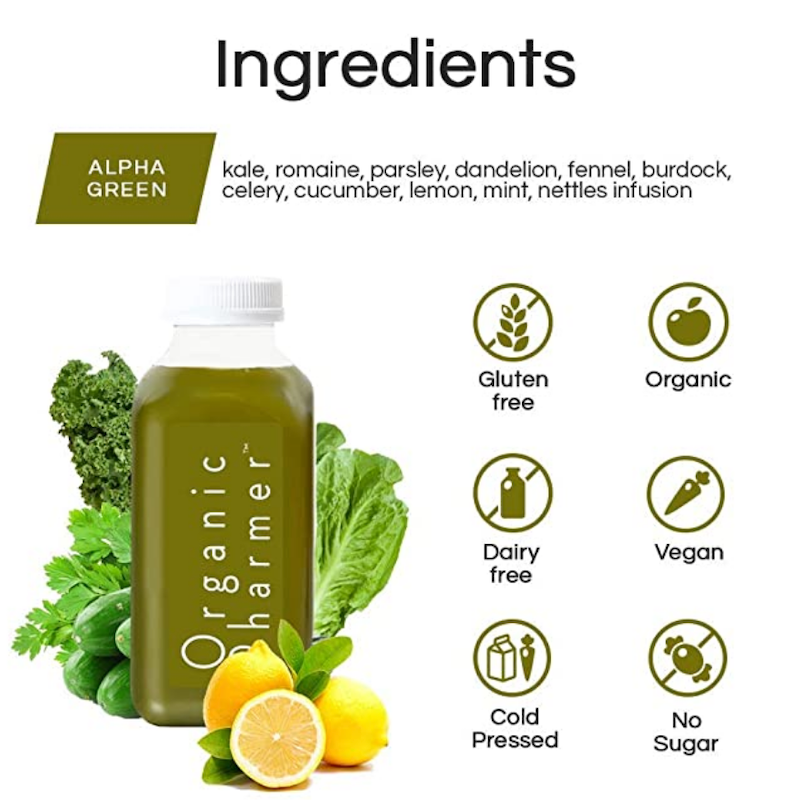 Organic Pharmer Alpha Green Packs - Premium Green Juice and Superfood Blend