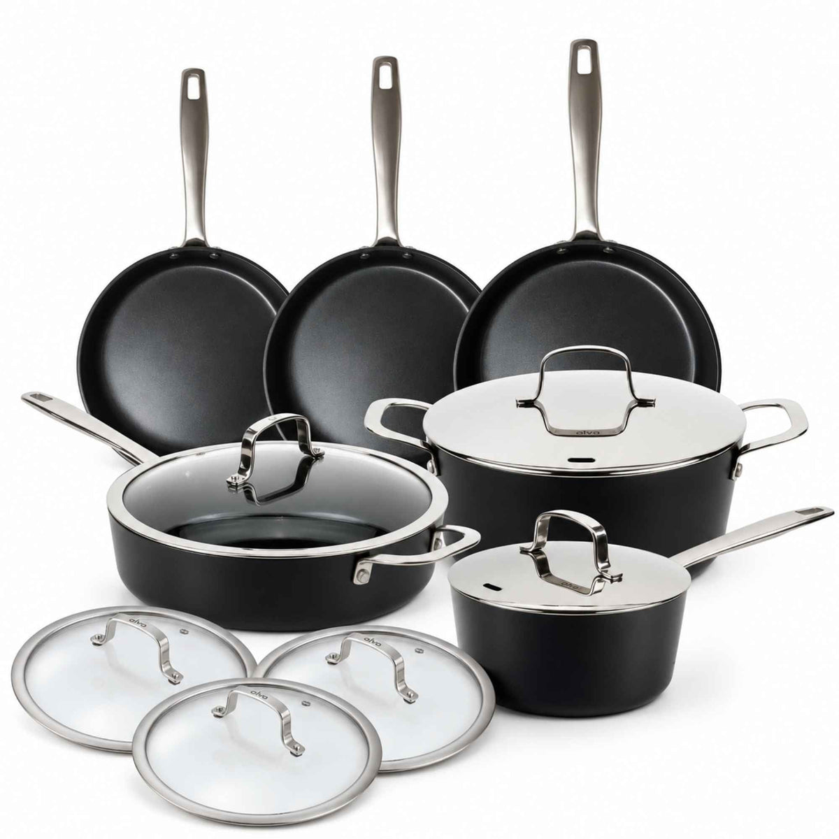 Alva Cookware Ceramic Nonstick Cookware Set, 12-Piece