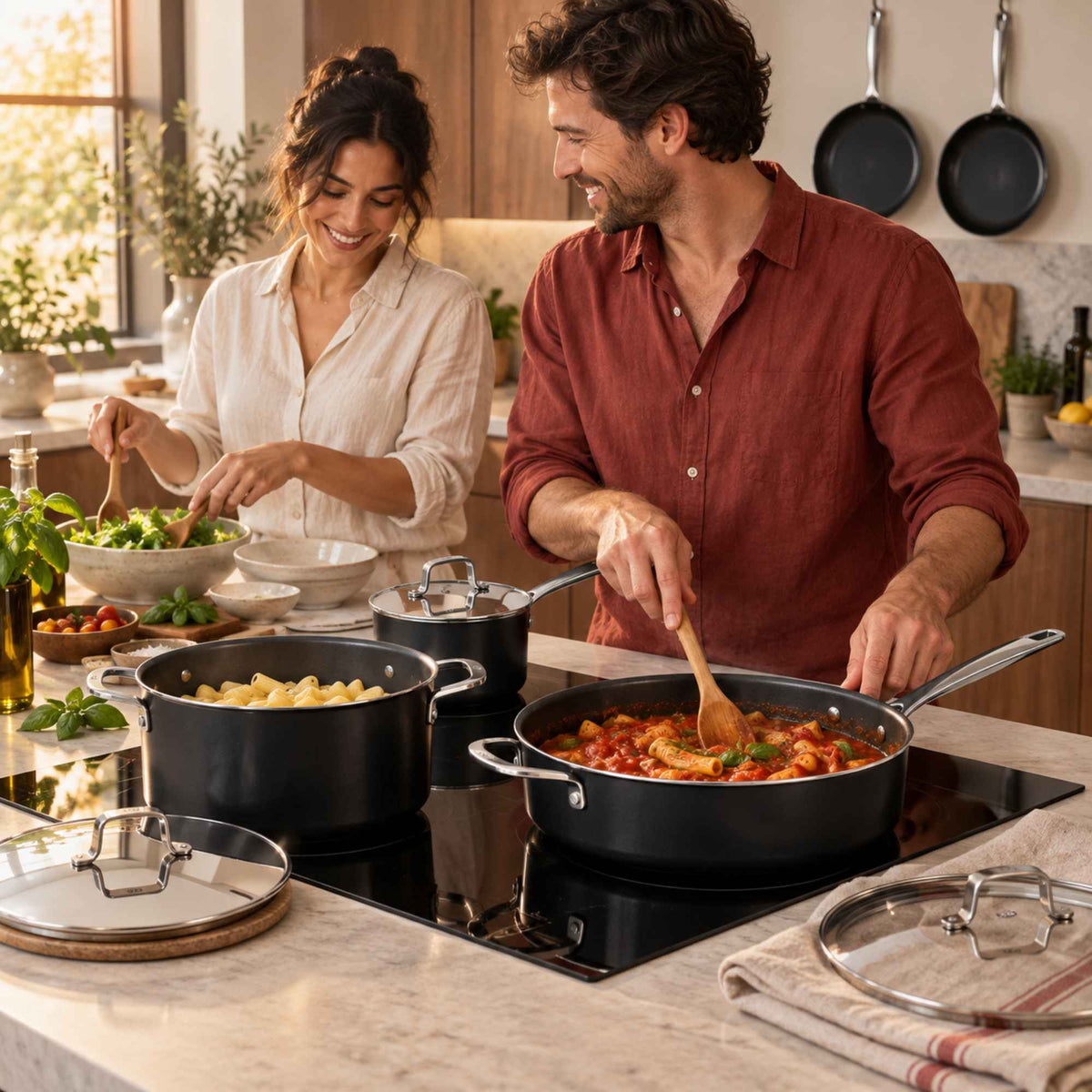 Alva Cookware Ceramic Nonstick Cookware Set, 9-Piece