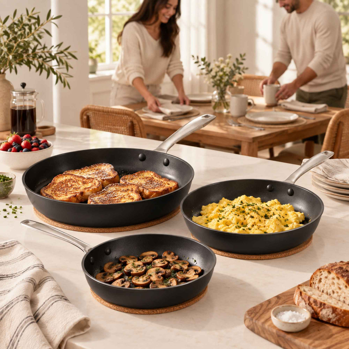 Alva Cookware Ceramic Nonstick Cookware Set, 12-Piece