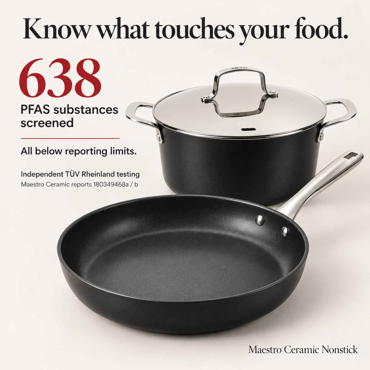 Alva Cookware Ceramic Nonstick Cookware Set, 12-Piece