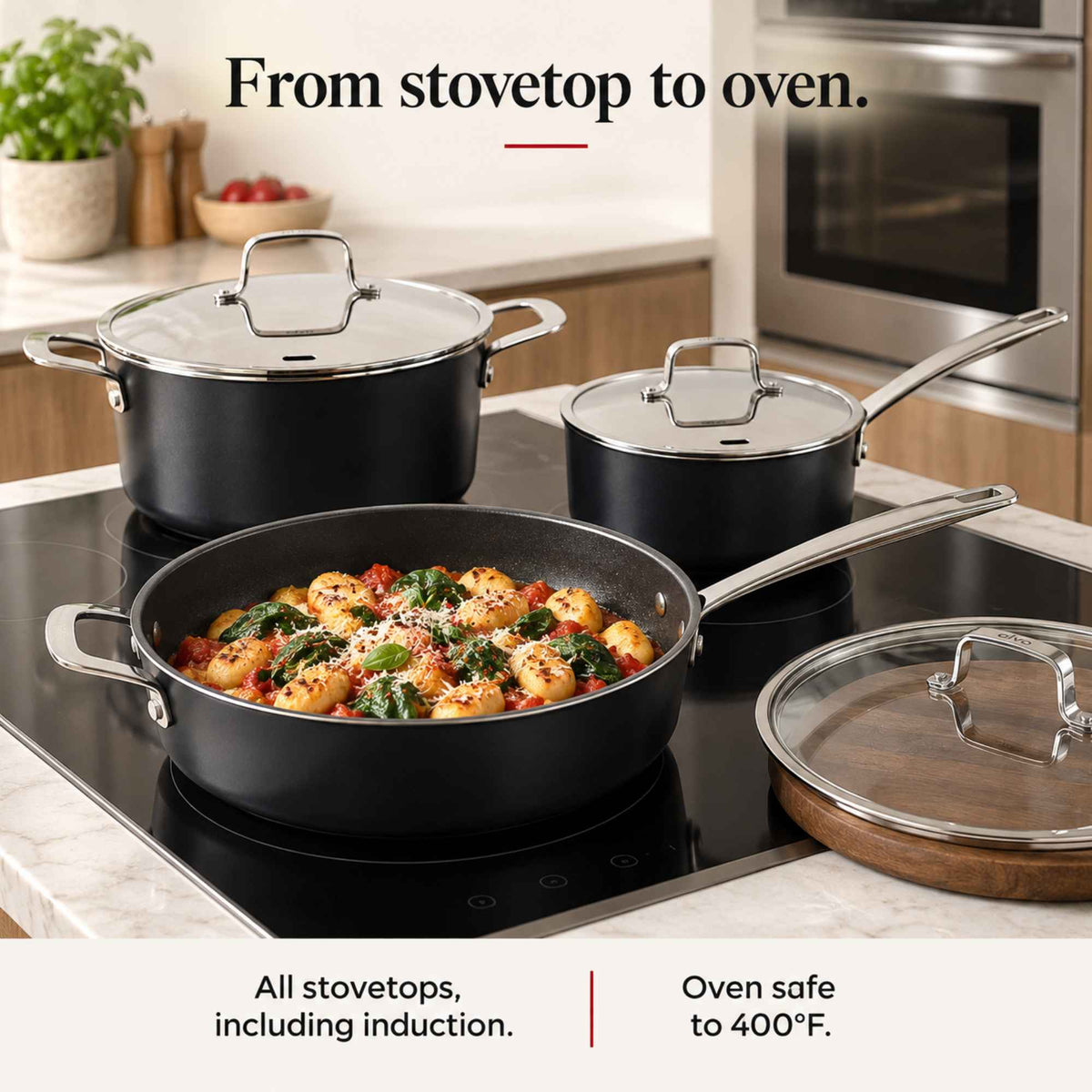 Alva Cookware Ceramic Nonstick Cookware Set, 12-Piece