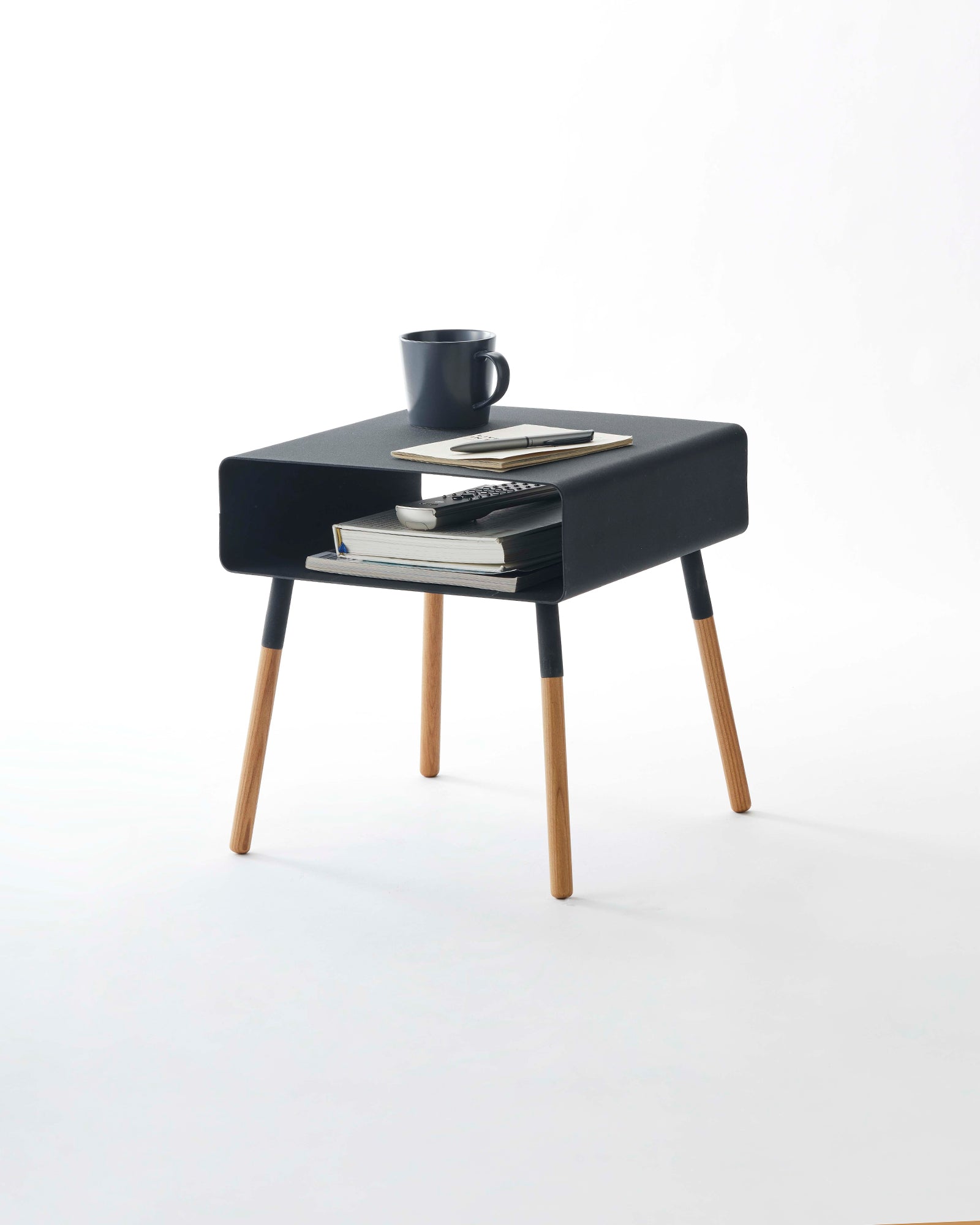 Yamazaki Home Storage Table - Short (14" H)  - Steel + Wood