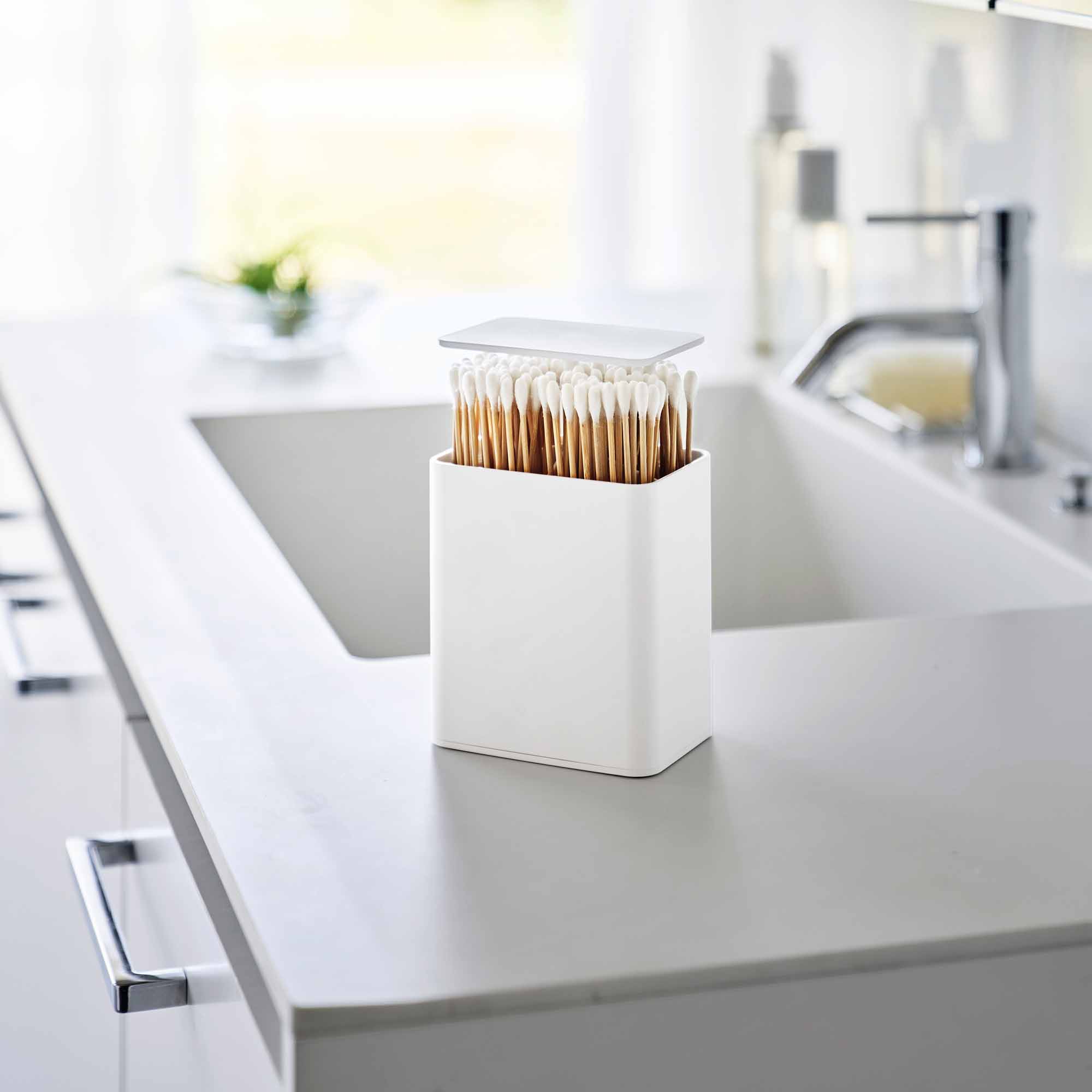 Yamazaki Home Cotton Swab Push-Top Case