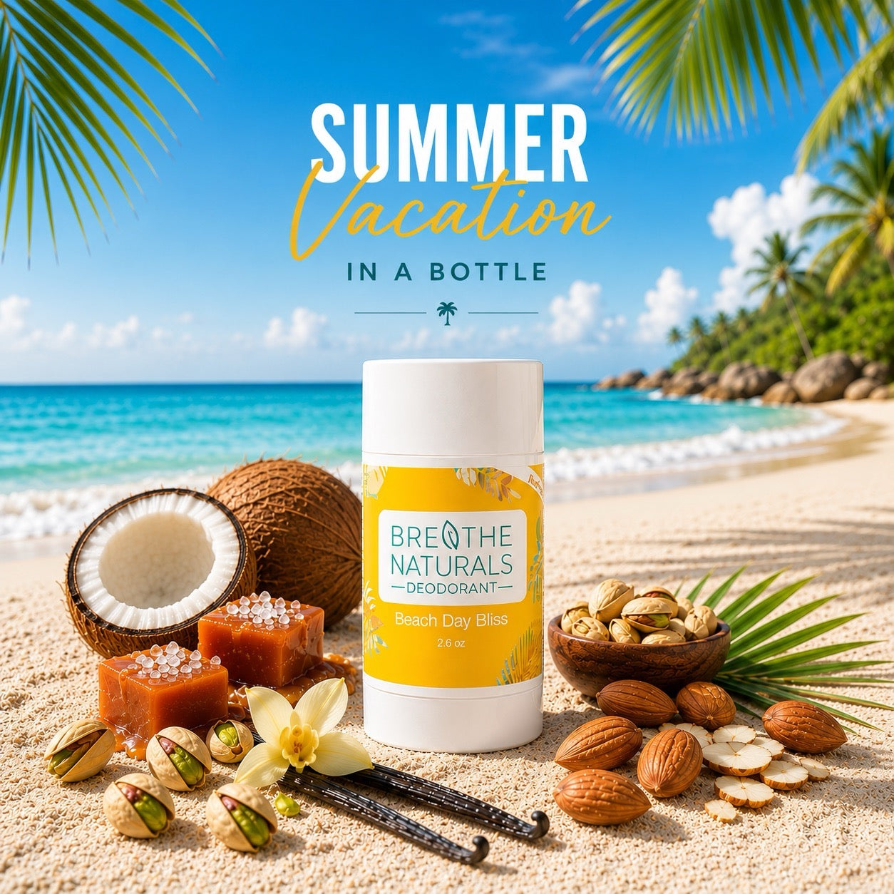 Breathe Naturals Deodorant Beach Day Bliss - 2 Pack