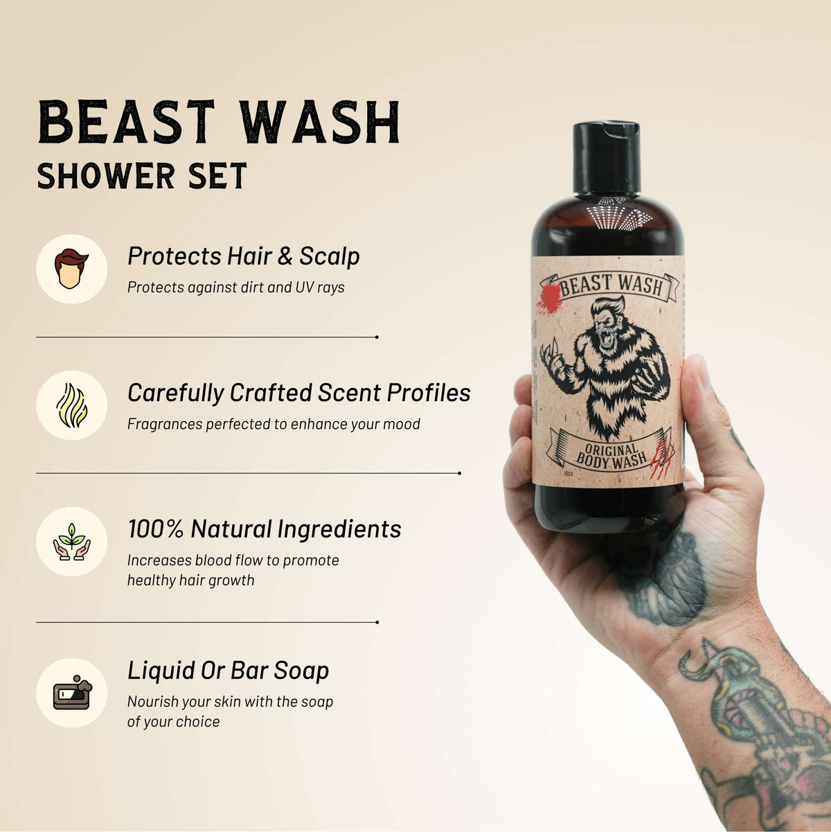 Johnny Slicks Beast Wash Shower Set