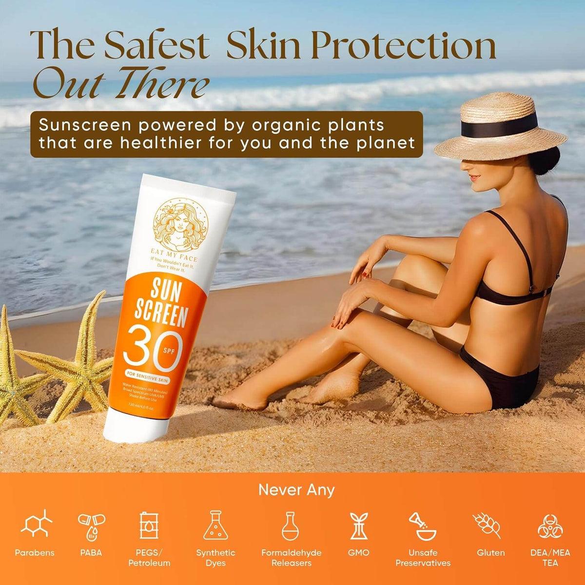 Beef Tallow Sunscreen SPF 30 - Mineral Tube — Eat My Face