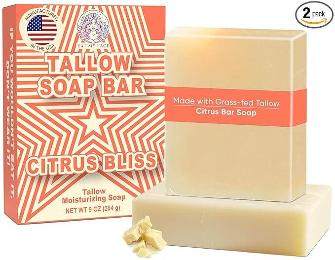 Citrus Beef Tallow Soap Twin Pack - 2 Bars — Eat My Face