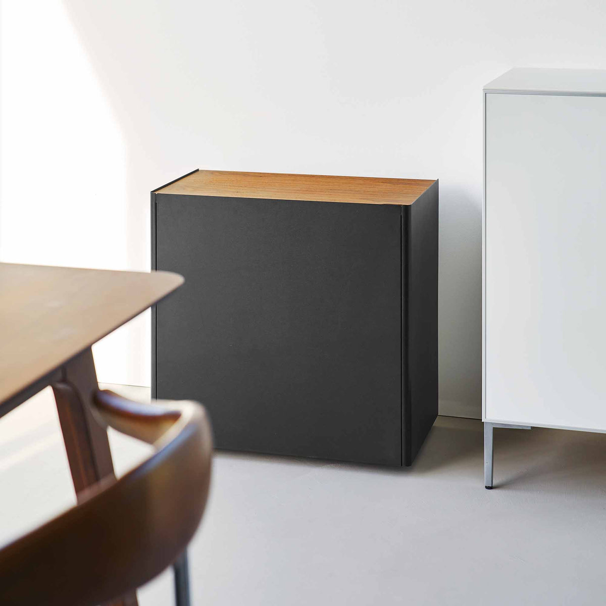 Yamazaki Home Mobile Hideaway Storage Cart (23" H) - Steel + Wood