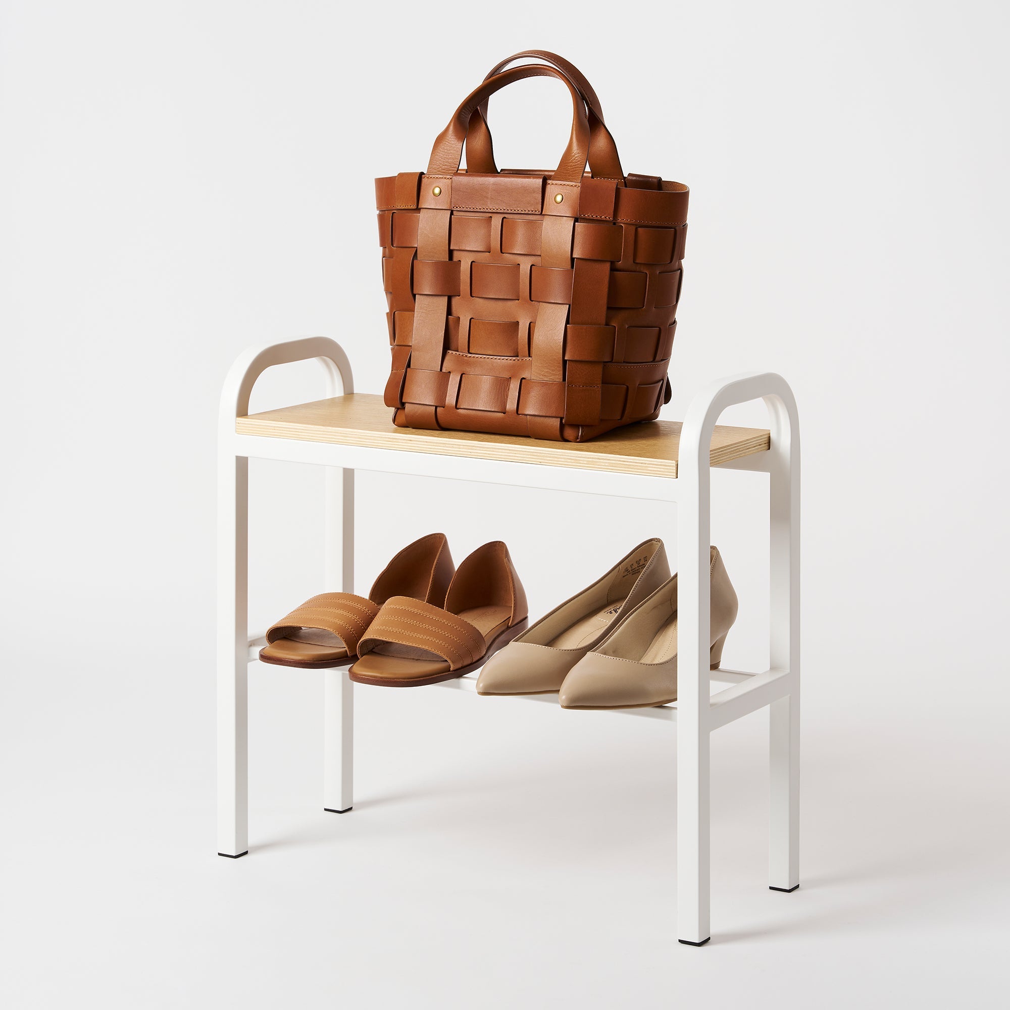 Yamazaki Home Shoe Organizer & Bench (18