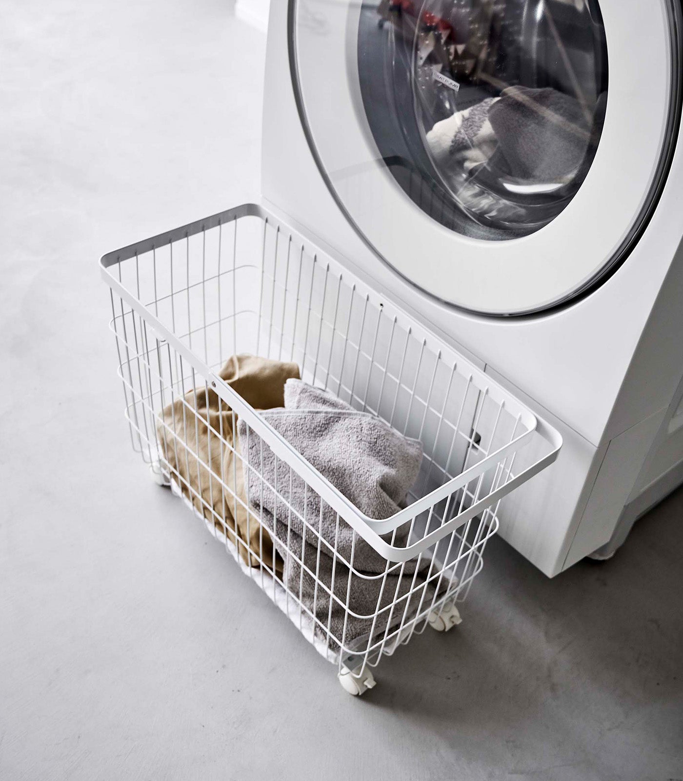 Yamazaki Home Rolling Wire Basket (14.8" H)  - Steel