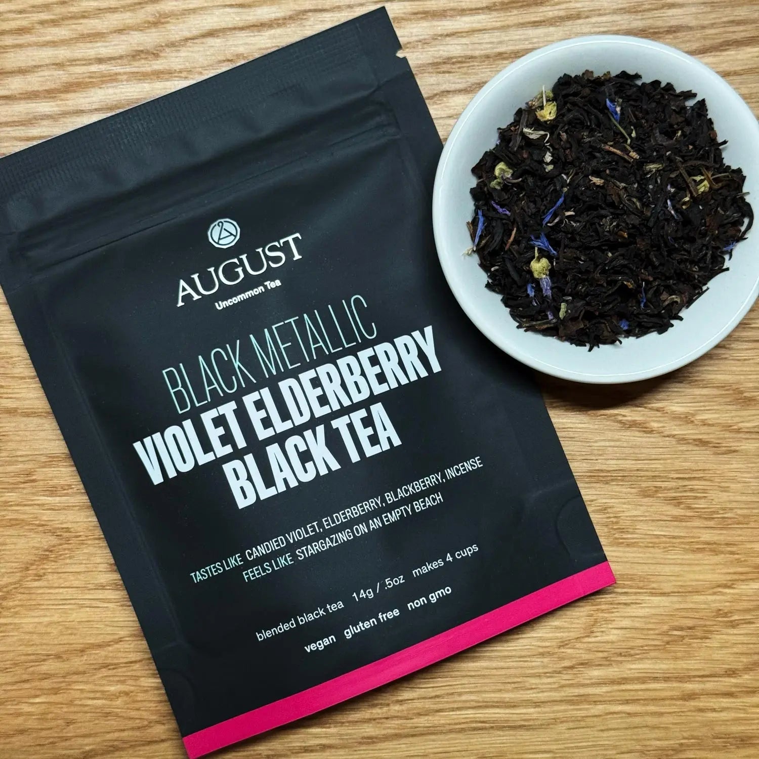 August Uncommon Tea Black Metallic - Violet Elderberry Black Tea
