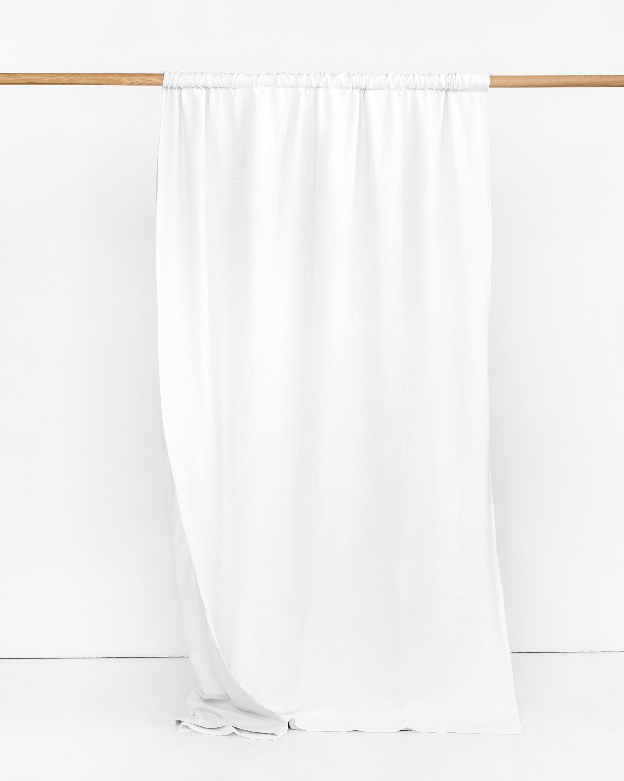 MagicLinen Blackout Linen Curtain Panel (1 Pc) in White