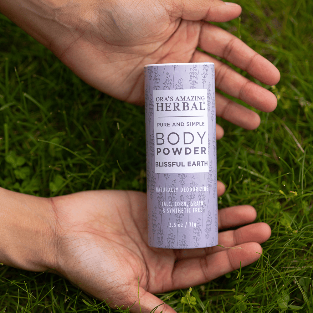 Ora's Amazing Herbal Talc Free Body Powder, Blissful Earth Lavender Scent