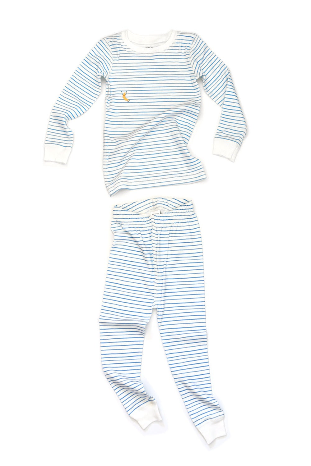 Dodo Banana Blue Stripe Organic Pima Cotton Pajama Set