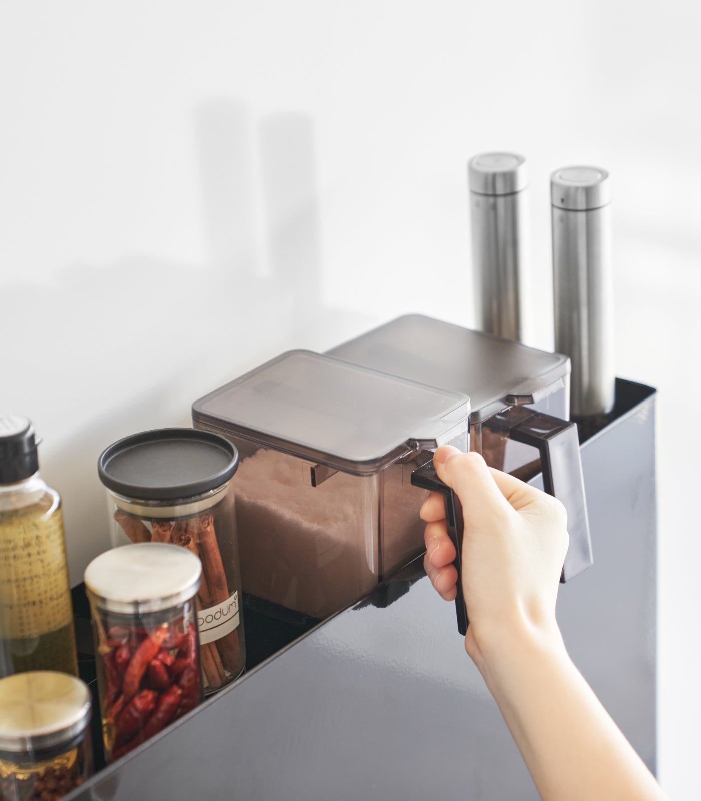 Yamazaki Home Two-Tier Sliding Drawer Seasoning Rack - Steel