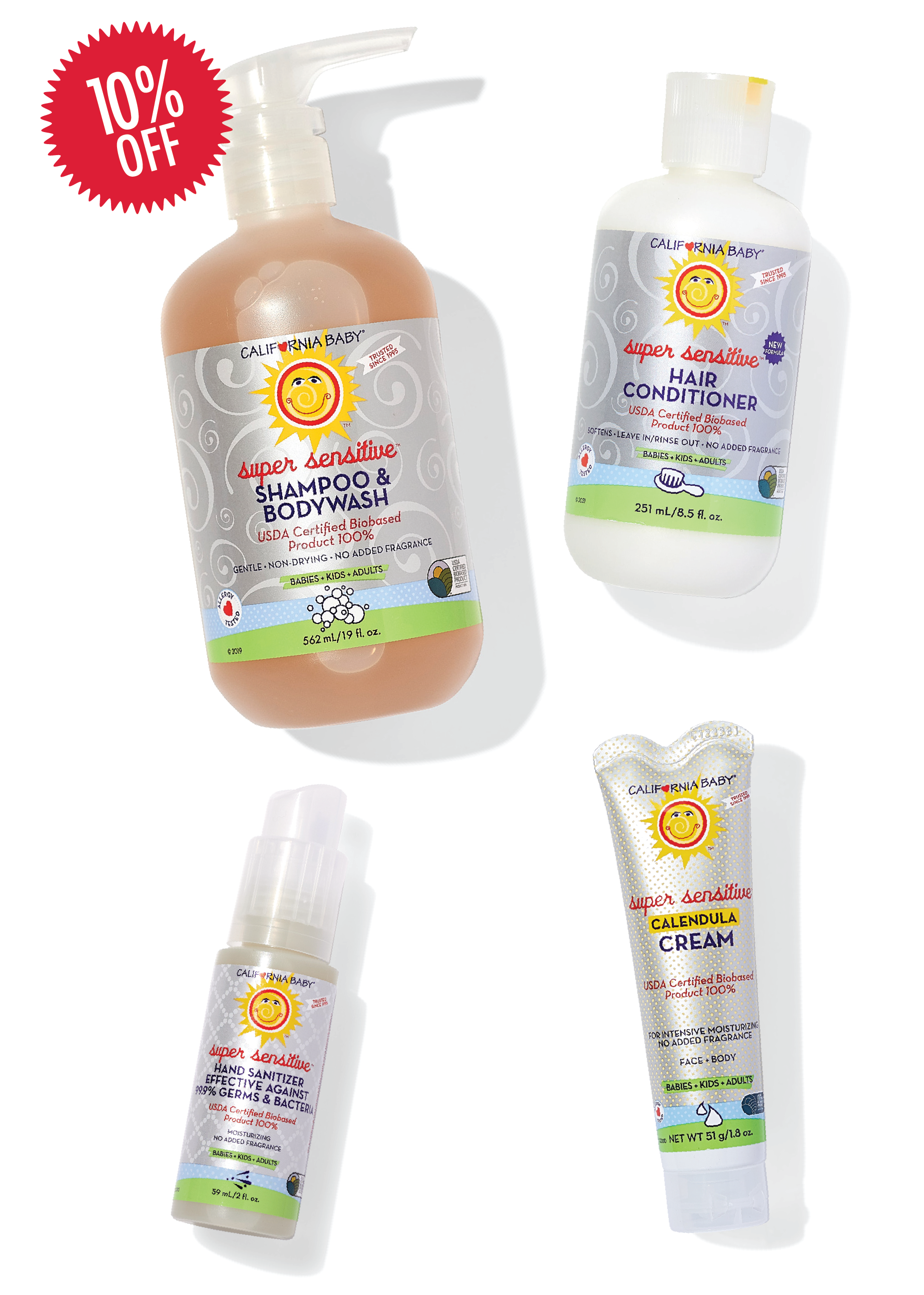 California Baby (No added fragrance)™ Sensitive Skin Bath Essentials