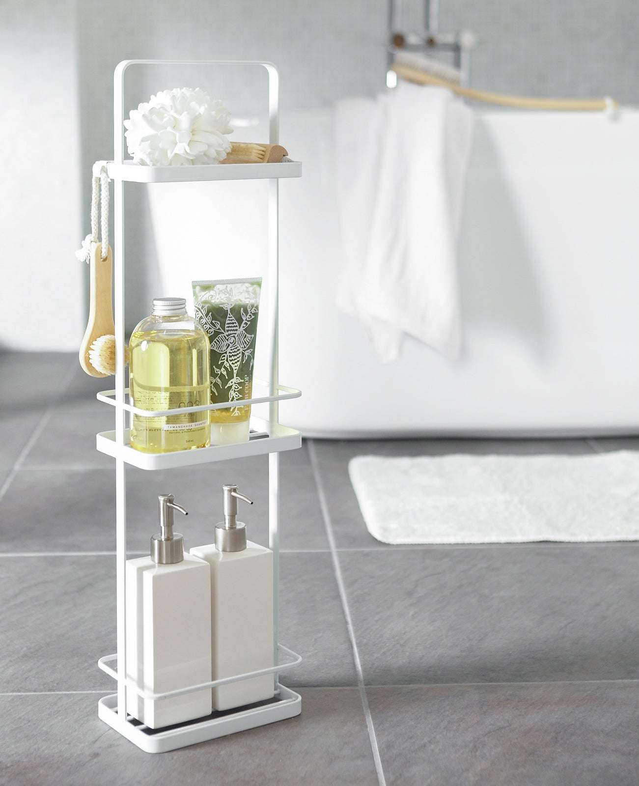 Yamazaki Home Three-Tier Shower Caddy (26" H)  - Steel