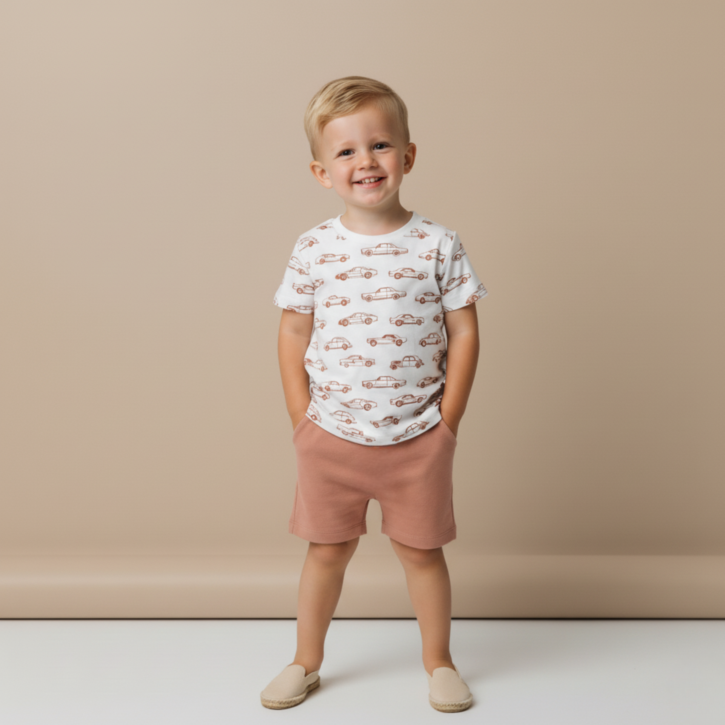 Makemake Organics -  Organic Tee & Shorts Set - Cars