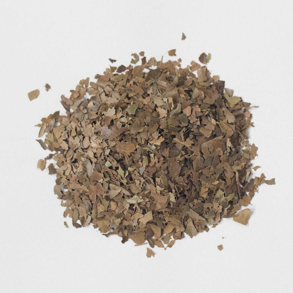Dried herbs on a white background