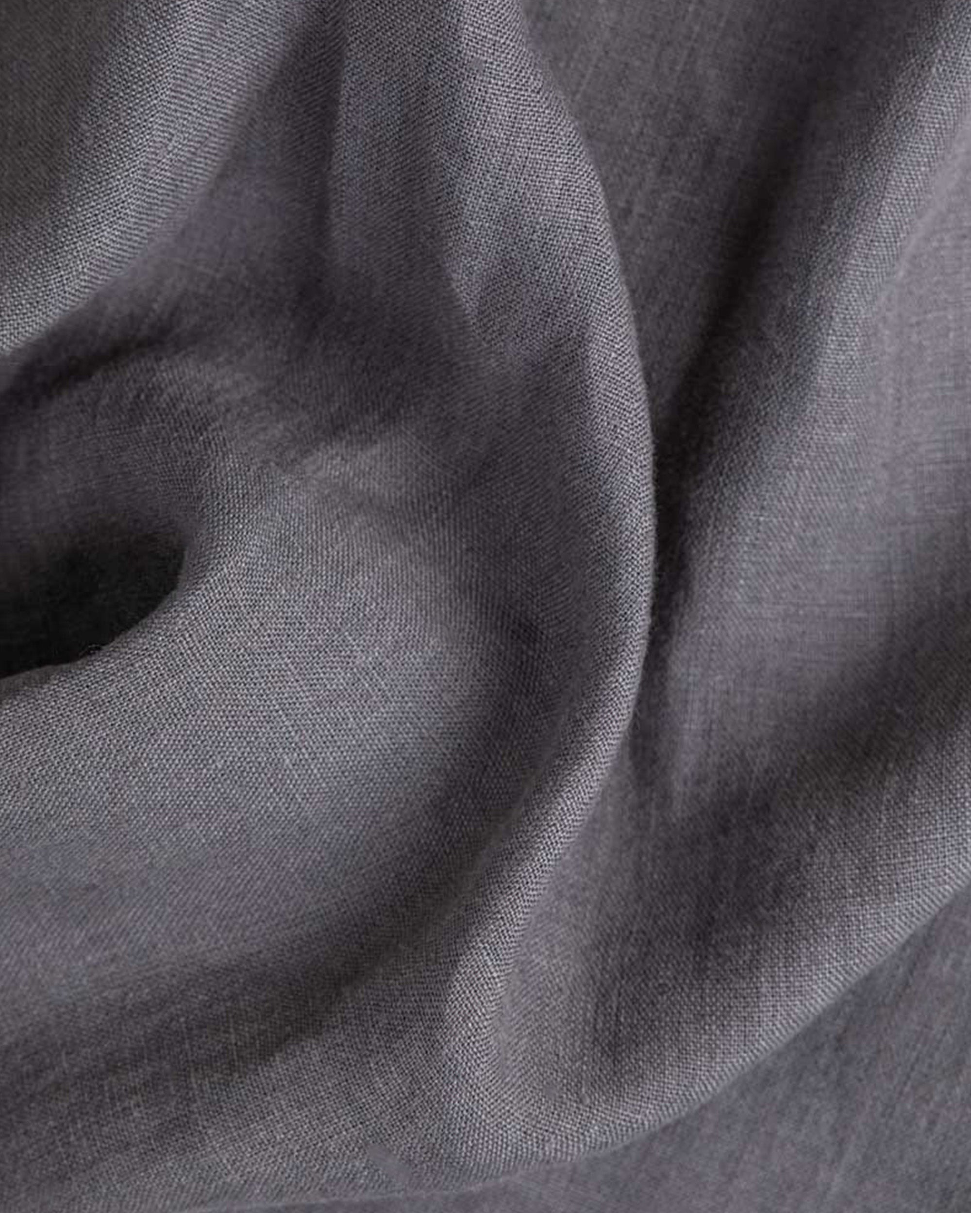 MagicLinen Charcoal Gray Linen Sheet Set (4 Pcs)