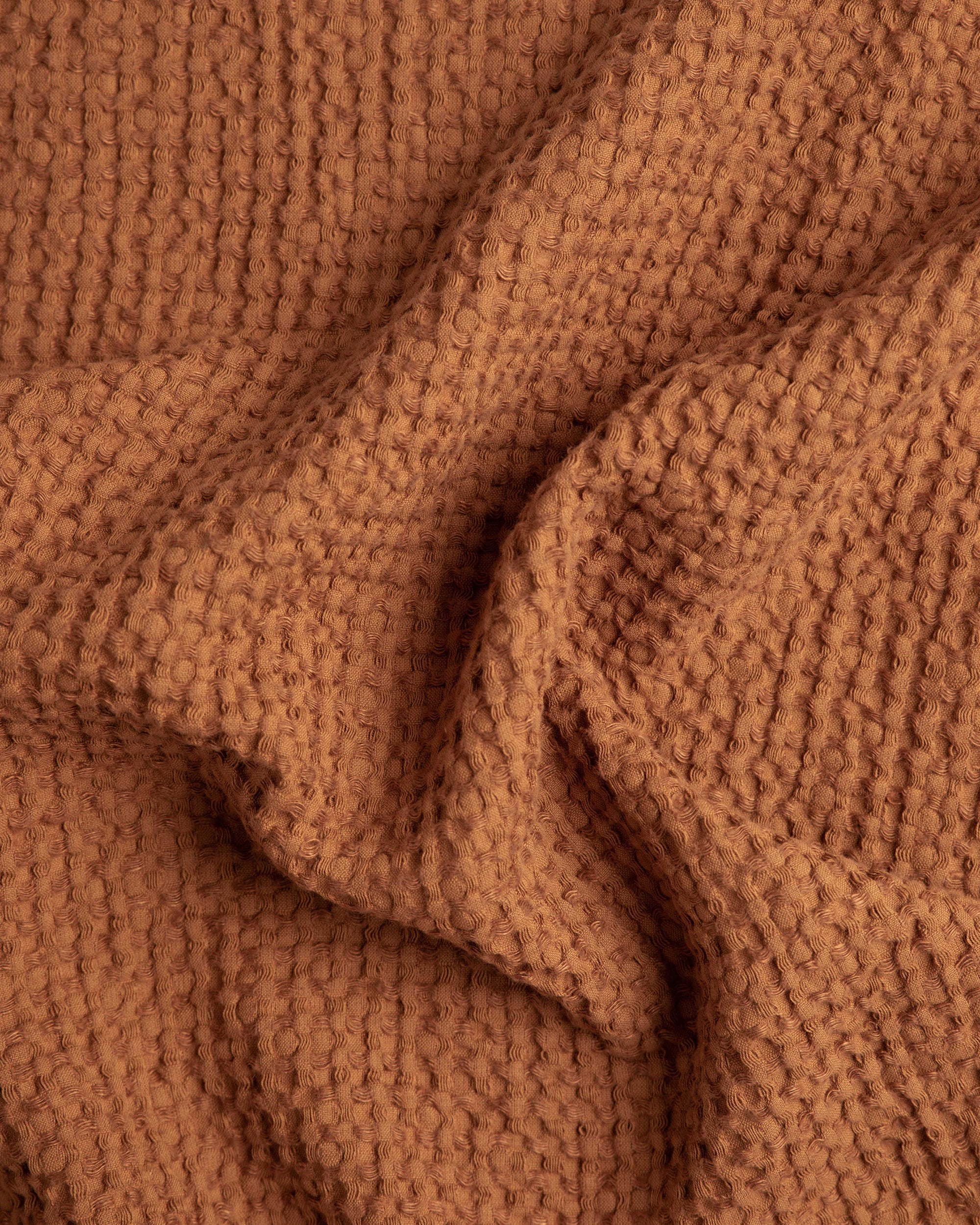 MagicLinen Cinnamon Waffle Blanket