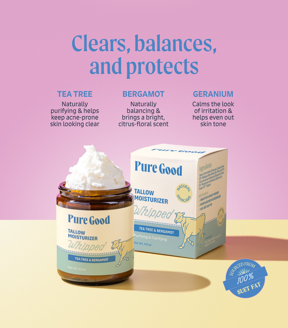 Pure Good Clean & Fresh Whipped Tallow - Cleansing & Acne Prone Skin