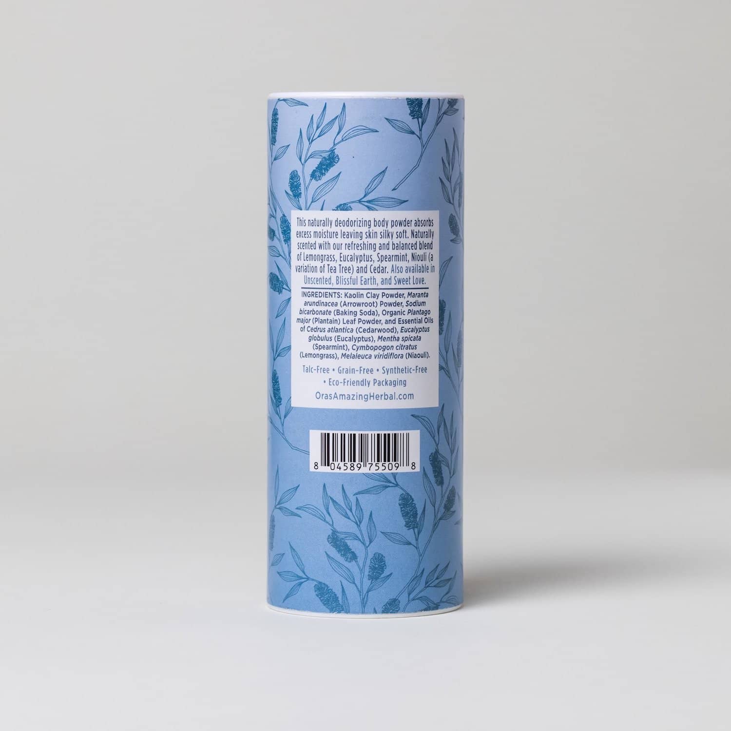 Ora's Amazing Herbal Talc Free Body Powder, Clean Scent