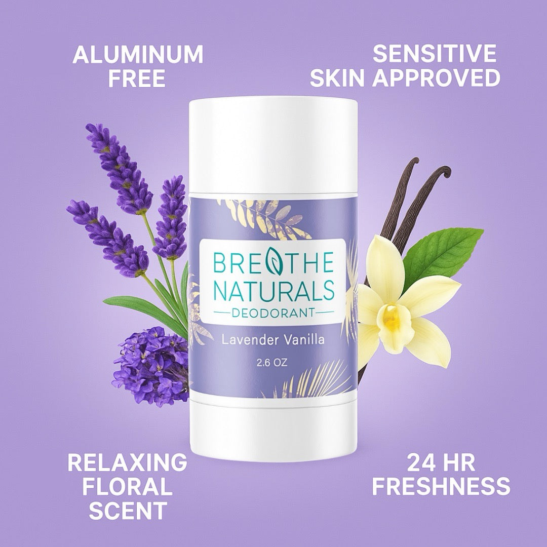 Breathe Naturals Deodorant Lavender Vanilla - 2 Pack