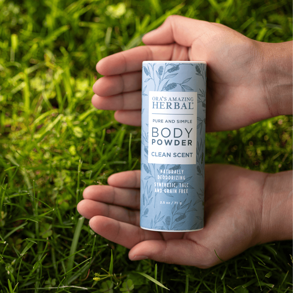 Ora's Amazing Herbal Talc Free Body Powder, Clean Scent