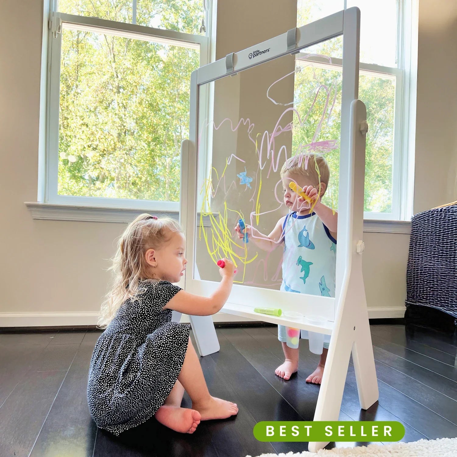 Little Partners Peek-A-Boo Adjustable Height Art Easel