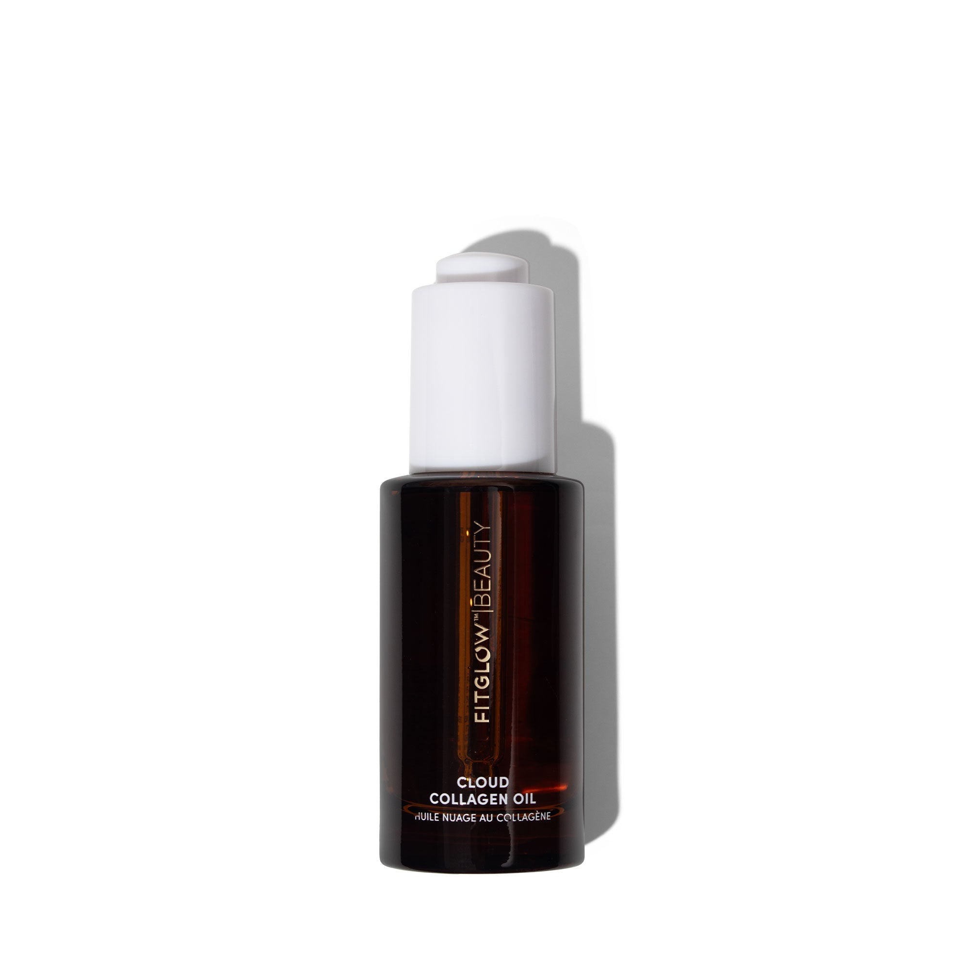 FitzGlow Beauty Cloud Collagen Oil bottle on a white background