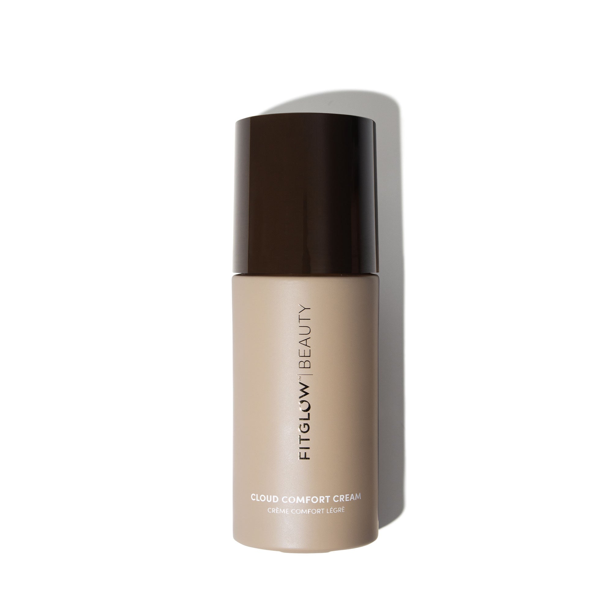 Fitglow beauty cream bottle on a white background