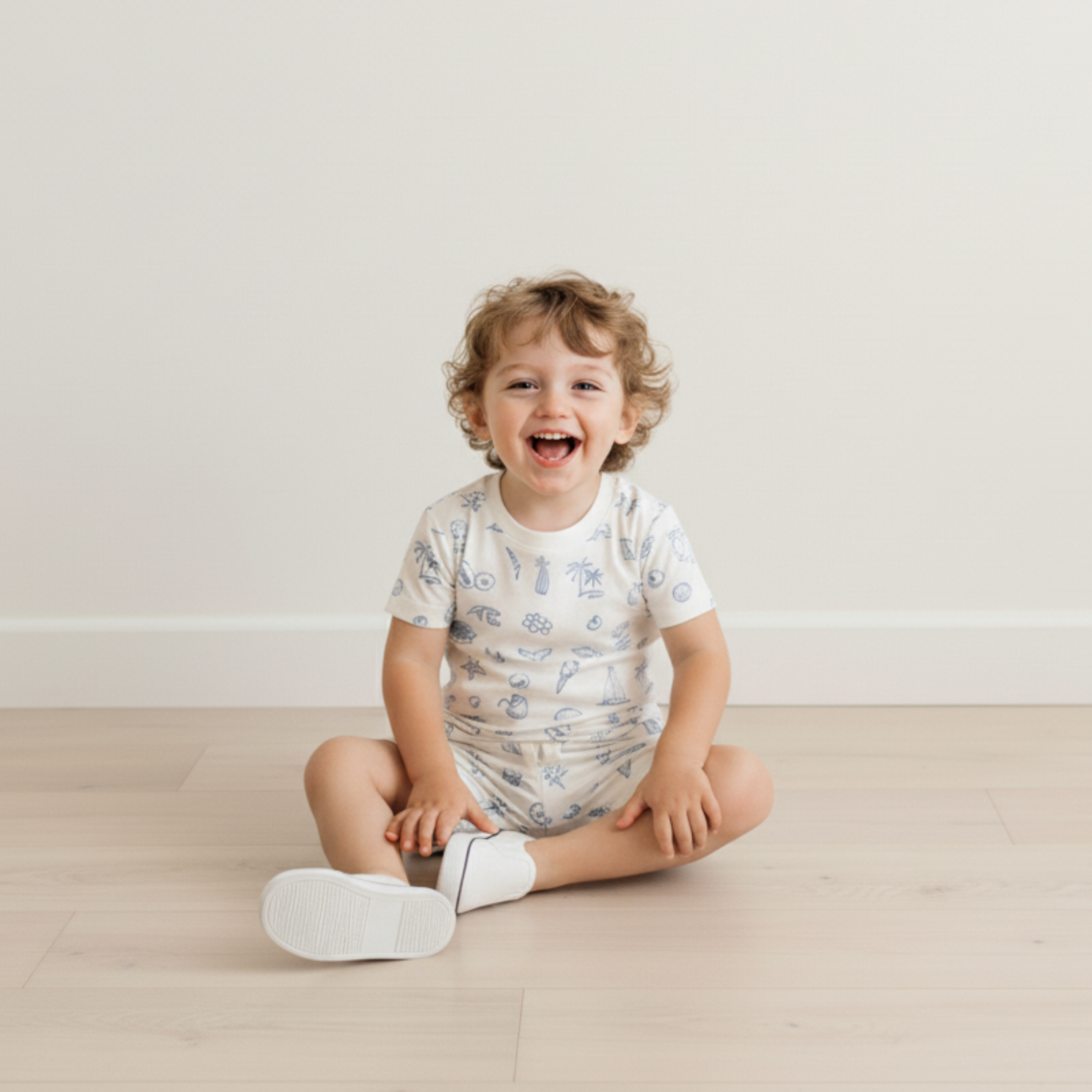 Makemake Organics - Organic Tee & Shorts Set - Coastal