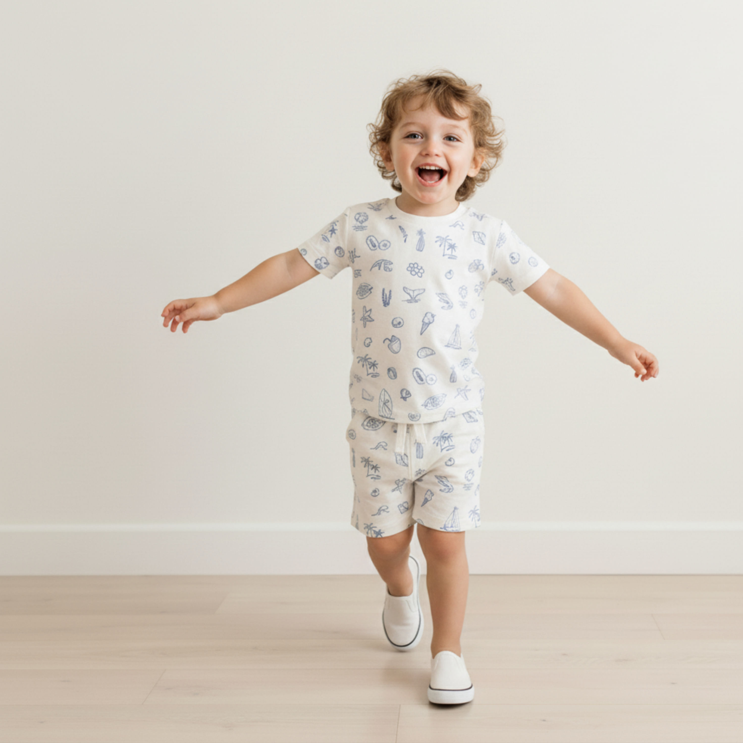 Makemake Organics - Organic Tee & Shorts Set - Coastal
