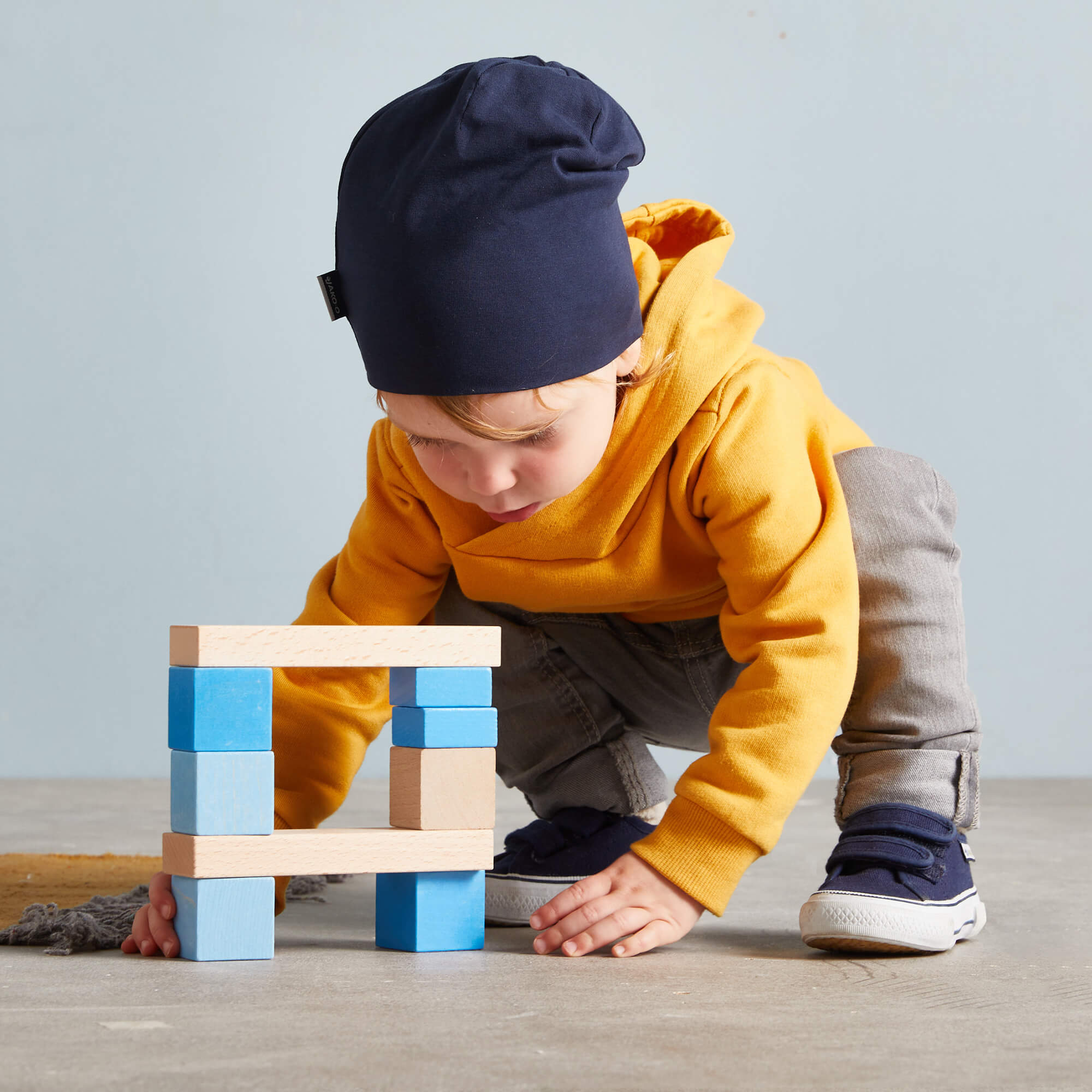 HABA Colored Wooden Building Blocks - 46 Piece Set