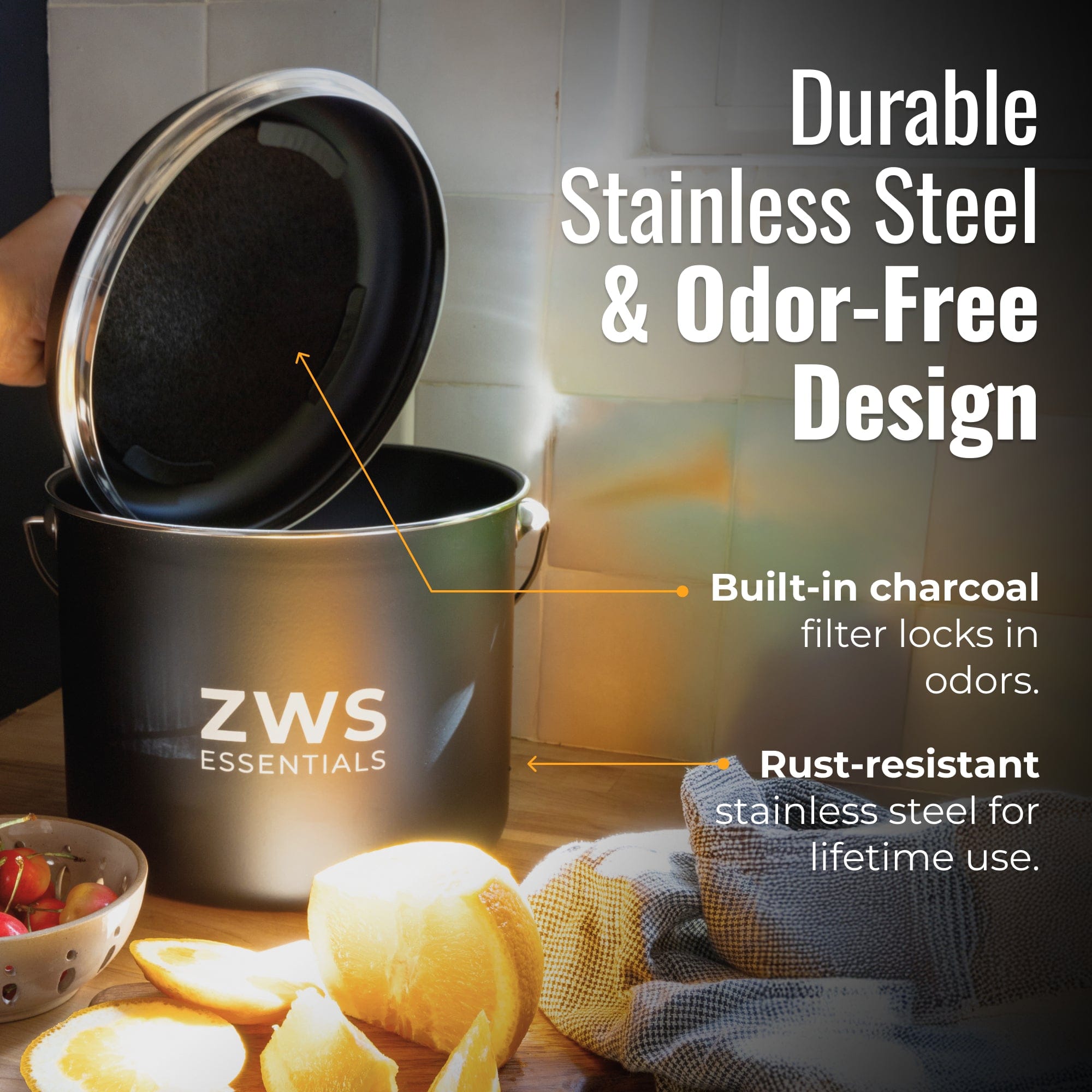 ZeroWasteStore Countertop Compost Bin Kit