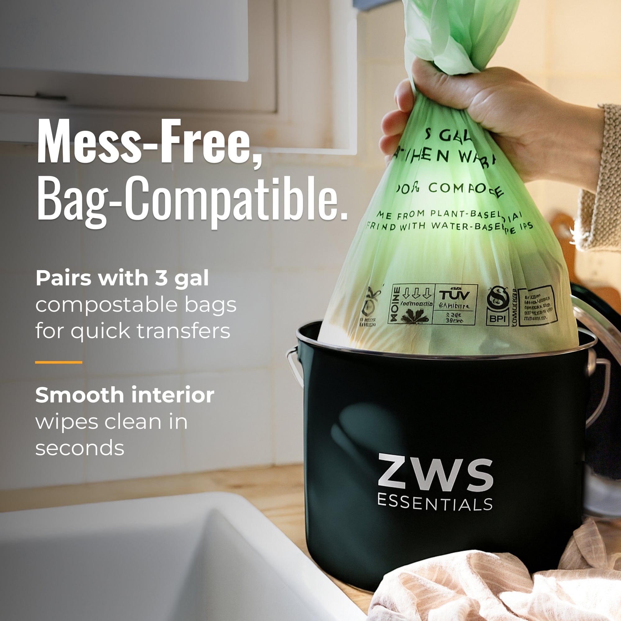 ZeroWasteStore Countertop Compost Bin Kit