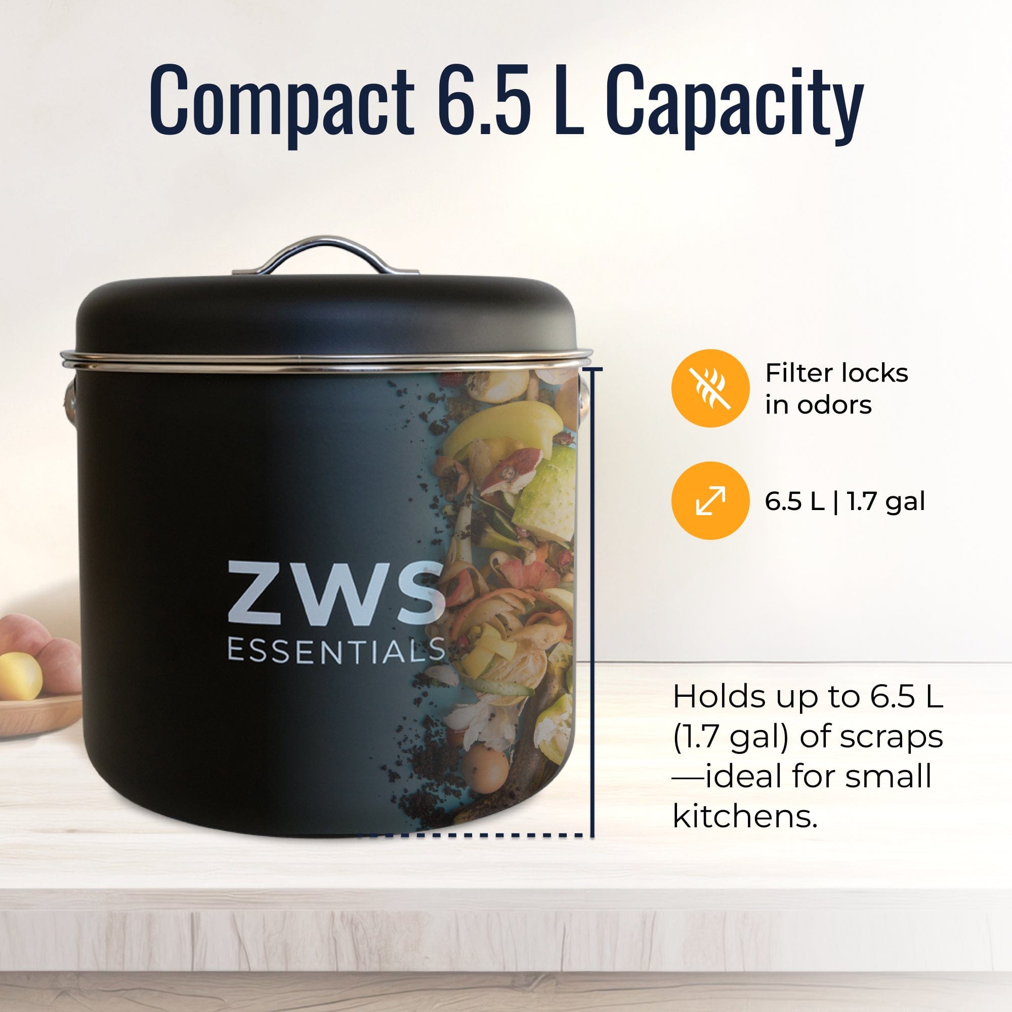 ZeroWasteStore Countertop Compost Bin Kit