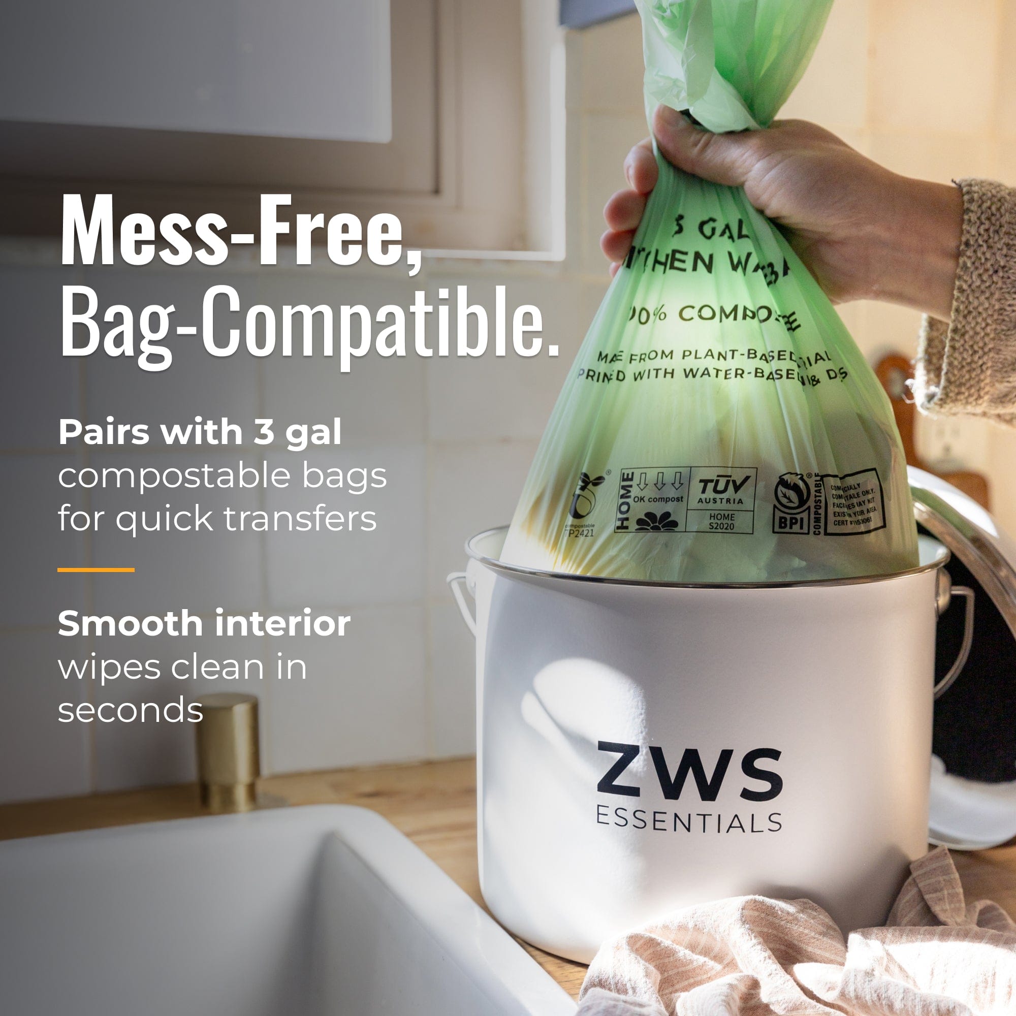 ZeroWasteStore Countertop Compost Bin Kit