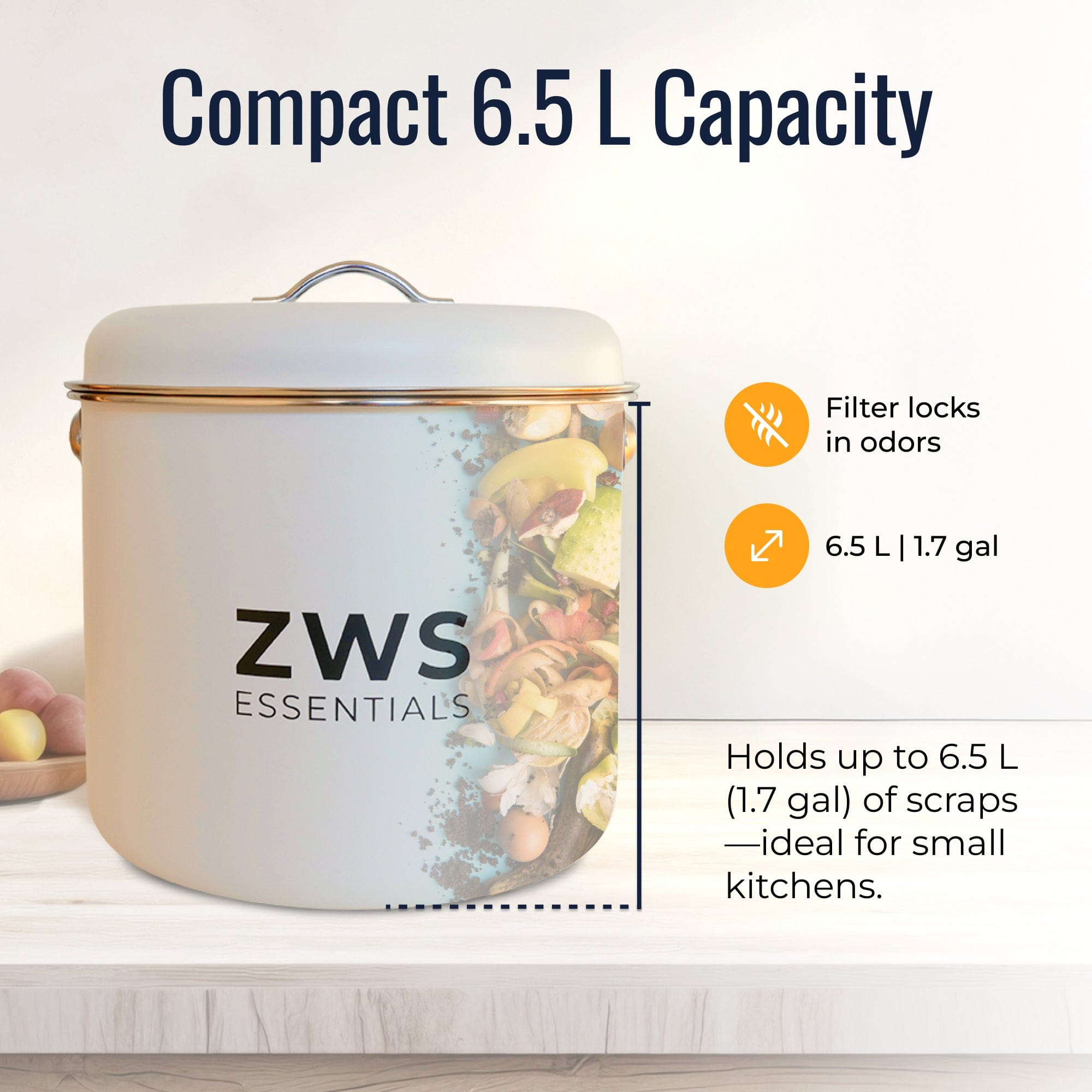 ZeroWasteStore Countertop Compost Bin Kit